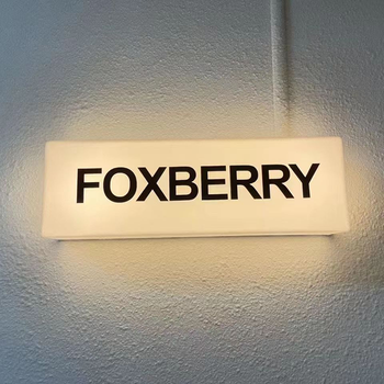 Customized Size Outdoor Light Box Sign with Stainless Steel Frame and LED Light Source