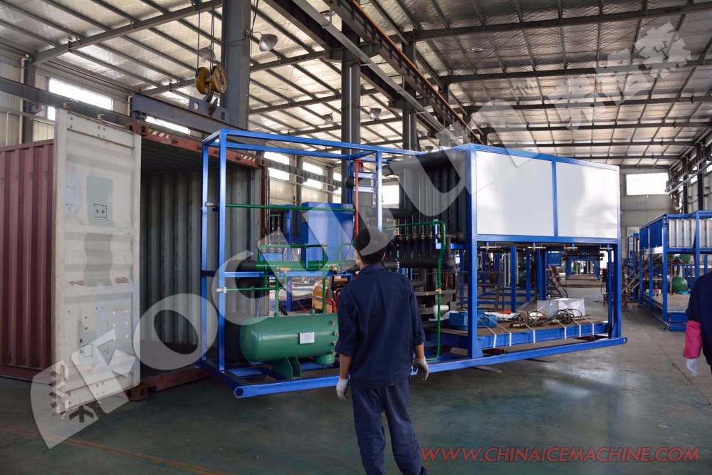 20000kg Ice Storage Capacity Industrial Ice Block Machine with Pump Core Components