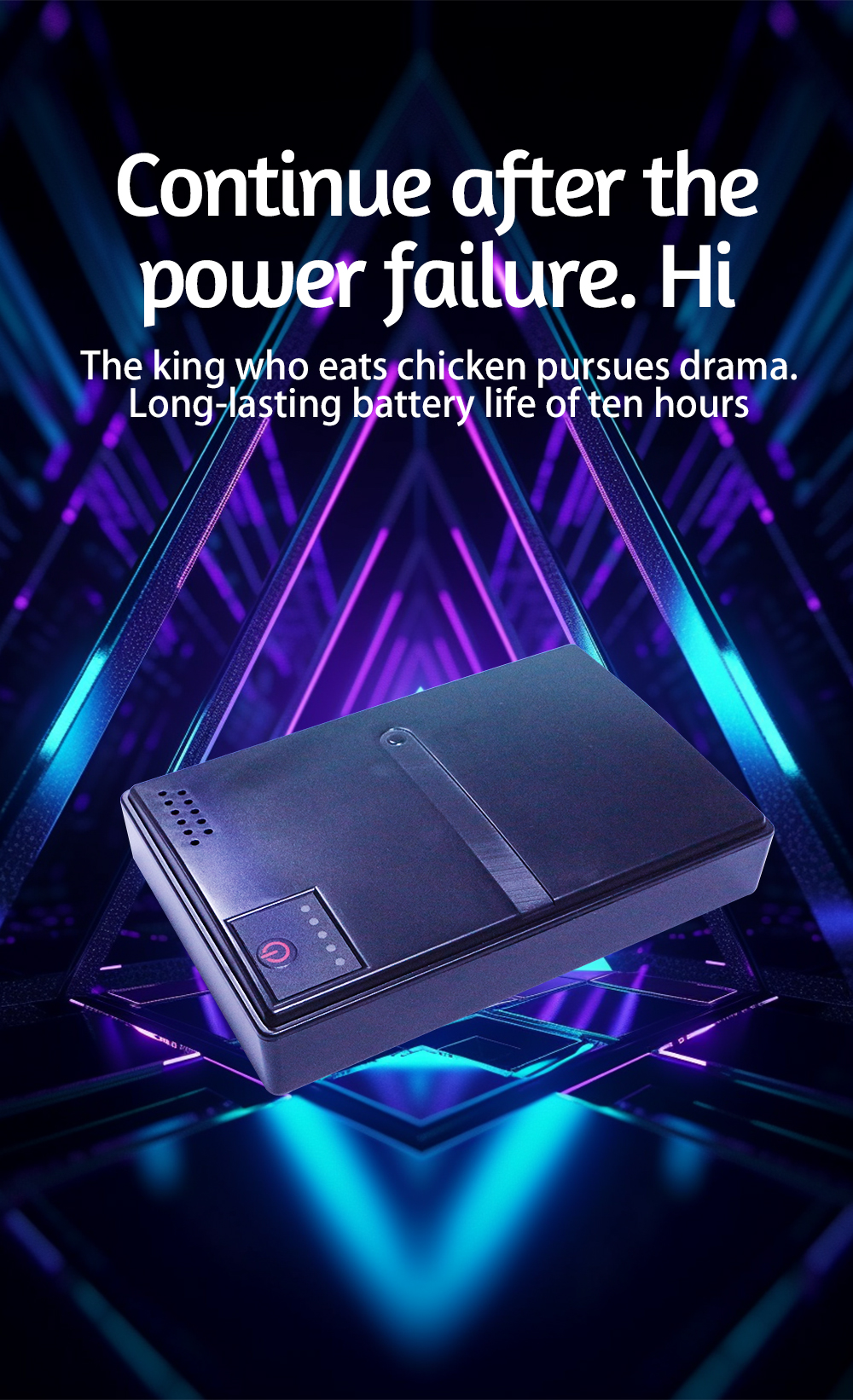 Mini 10400mAh 36W Uninterruptible Power Supply (UPS) for Router Modem CCTV Security Camera AC DC Configurable Power Source