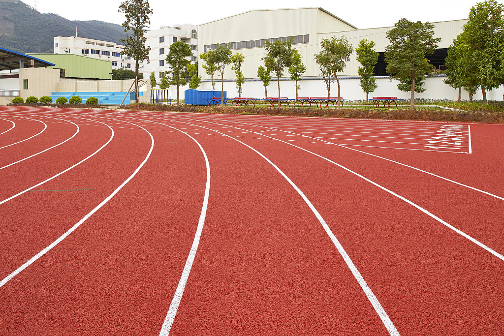 IAAF Certified Spray Coated Synthetic Athletic Track Eco-Friendly