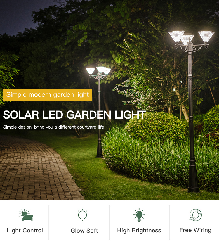 IP65 Waterproof Solar Garden Lights , Outdoor Solar Lamp 3500K Warm White