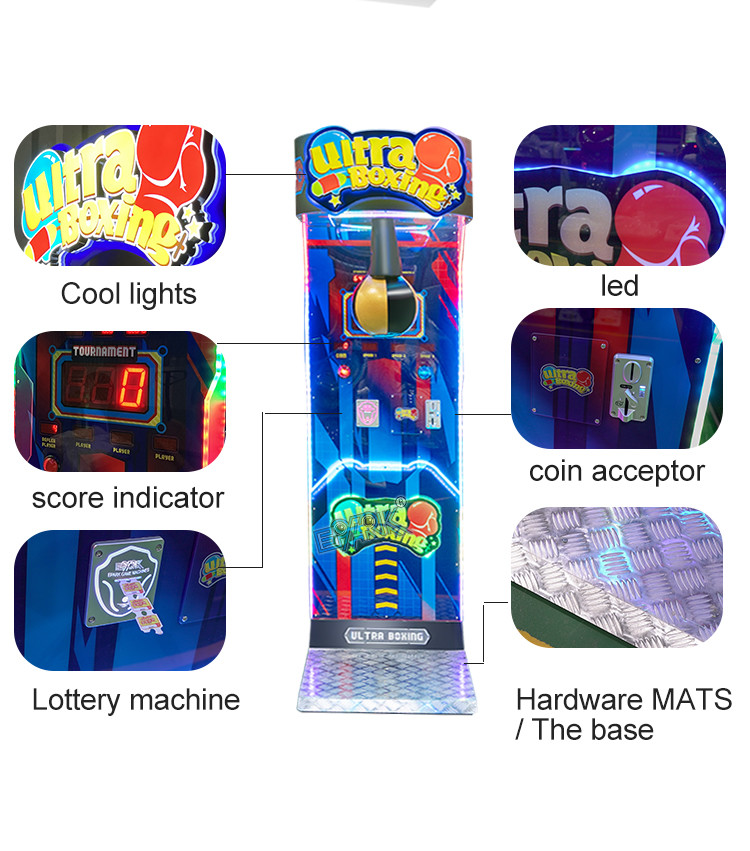 Customized Amusement Game Coin Operated Electronic Big Punching Dynamic Boxing Arcade Game Machine