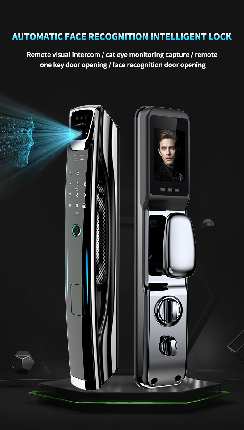 S937MAX 3D Face Recognition Camera Fingerprint Door Lock WiFi Code Card Smart Lock Door