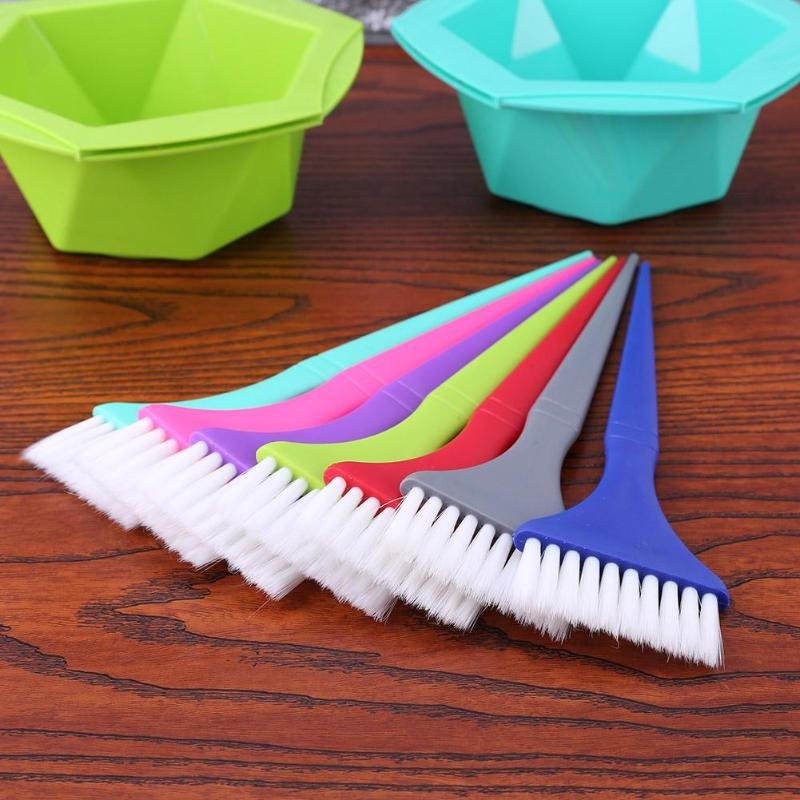 Colorful Hair Dye Brush And Bowl Set Customized Logo For Barber Shop / Salon Use