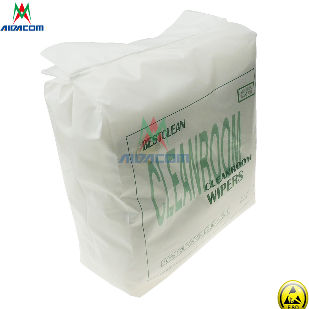 Anti Static Esd Microfiber Cleanroom Wiper 140gsm Polyester