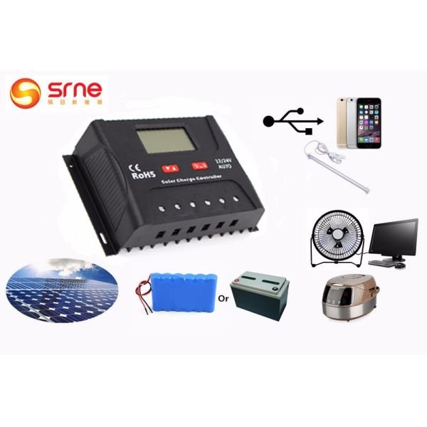 Lead Acid Battery 12v Battery Charge Controller With LCD Display Bluetooth