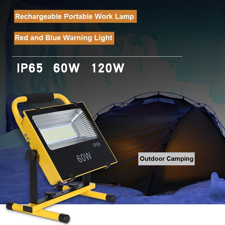 4800lm Rechargeable Led Floodlight 60W Portable Emergency Work Light