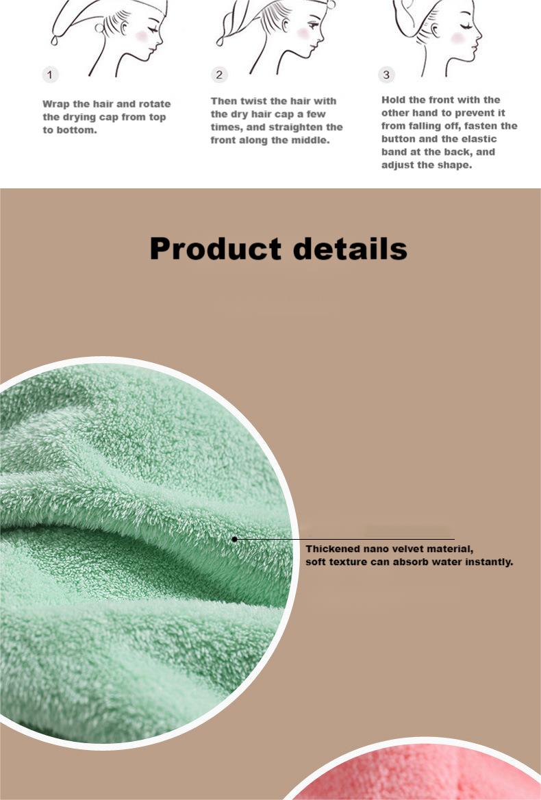 Luxury Quick Drying Microfiber Hair Towel for Girl Women Custom Hair Turban Towel