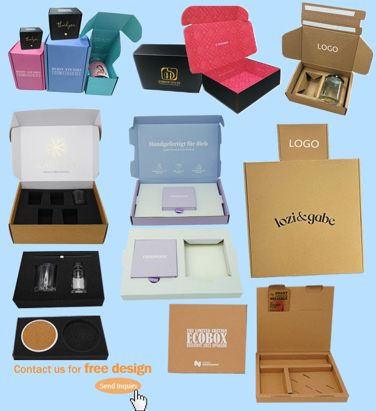 Custom Corrugated Gift Fold Box OEM Factory Eco Friendly Shipping Paper Mailer Box Packaging With Logo