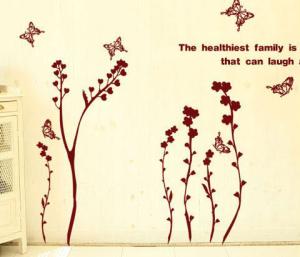 Buy cheap Reusable Wall Flower Stickers G127 / Floral Wall Stickers product