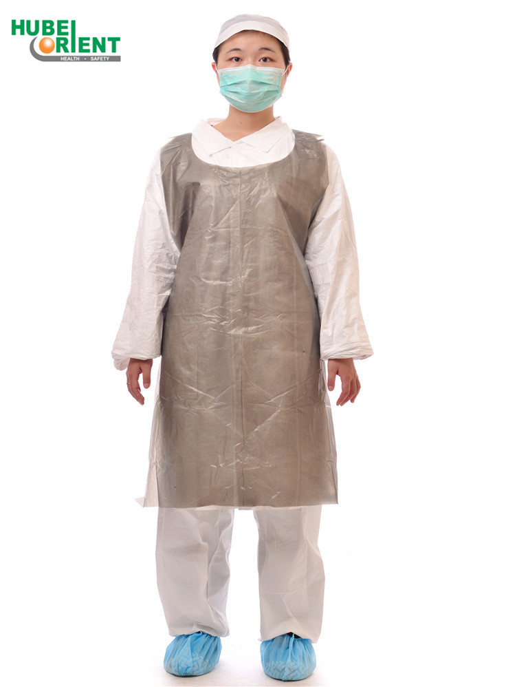 Eco-friendly Blue Disposable Use Plastic Aprons With Embossed Or Smooth Surface For Factory