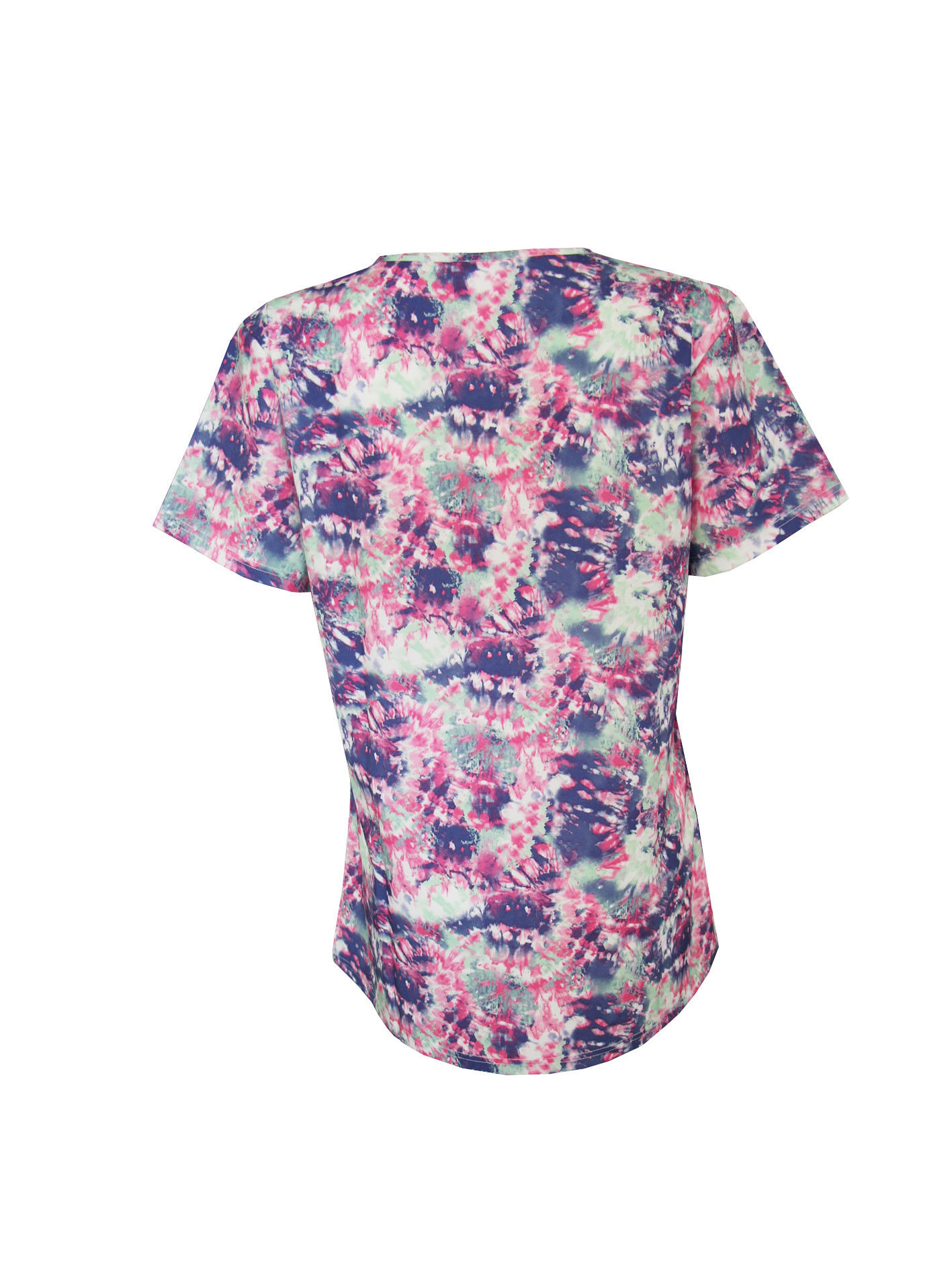 95% Polyester 5% Spandex 4 Way Stretch Scrubs Top Stretch Printing