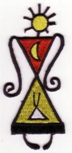 Buy cheap Abstract Tribal Woman Art Embroidery Patch Custom Size Handmade Iron On Style product