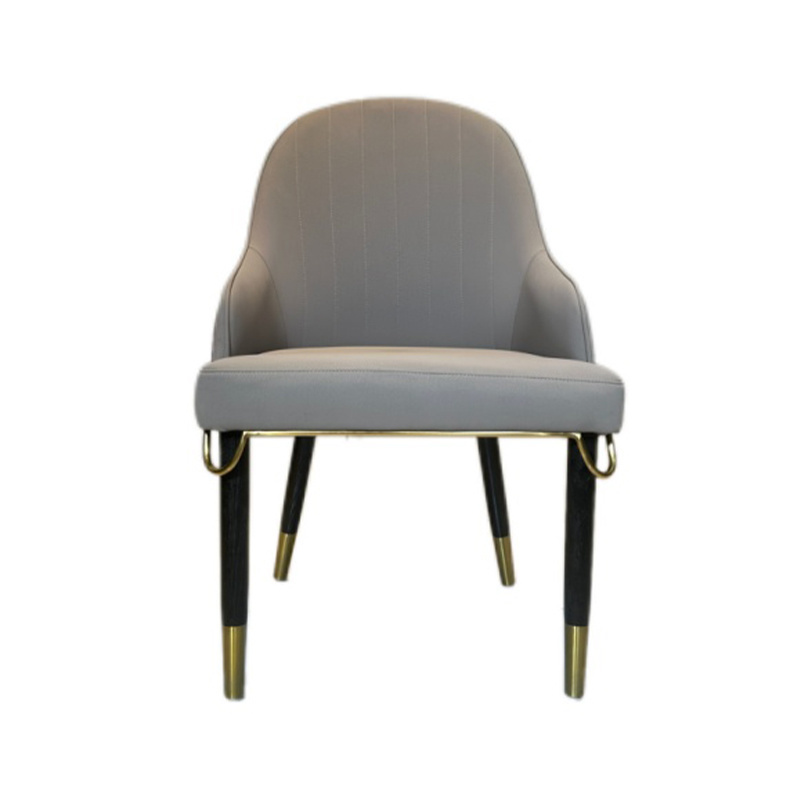 Hotel Furniture Factory Wholesale Restaurant Luxury Solid Wood Leather Chair Dining Room