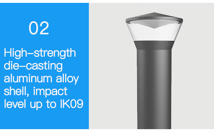 Square IP54 Waterproof 18W LED Bollard Light For Lawn