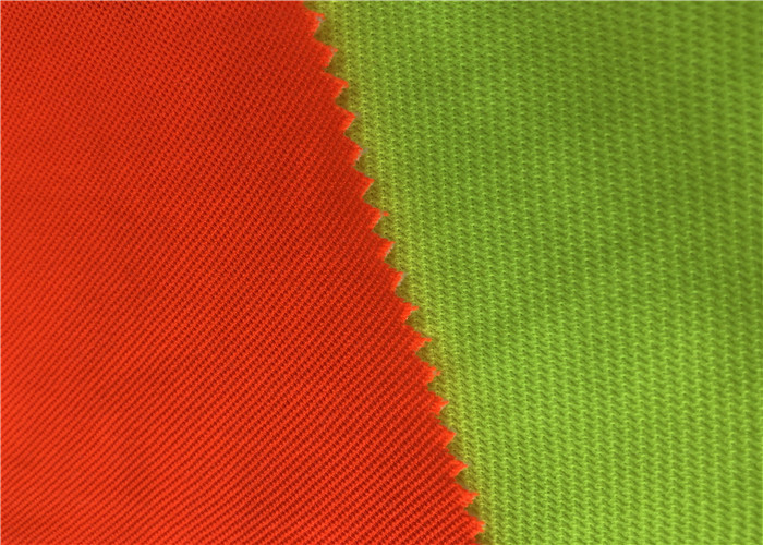 EN20471 Fluorescent Hi Vis Pique Knitted Fabric 55% Polyester 45% Cotton