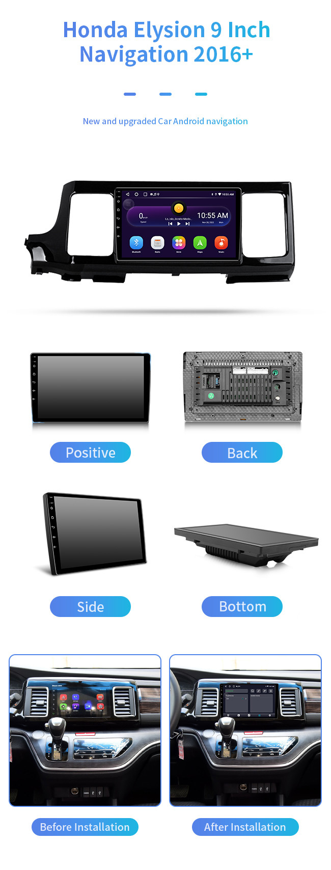 For Honda Elysion 2016+ WiFi 4G Android Car Computer Bluetooth Car Navigation