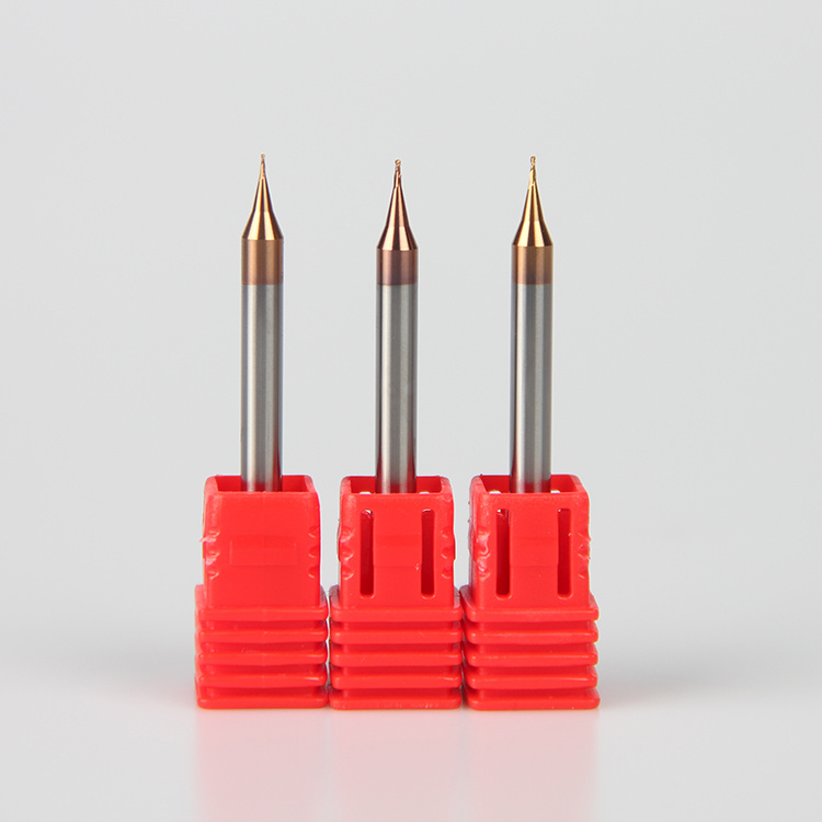 Solid Carbide Micro Cutting Diameter Medical Industry 2 Flutes Ball Nose End Mill