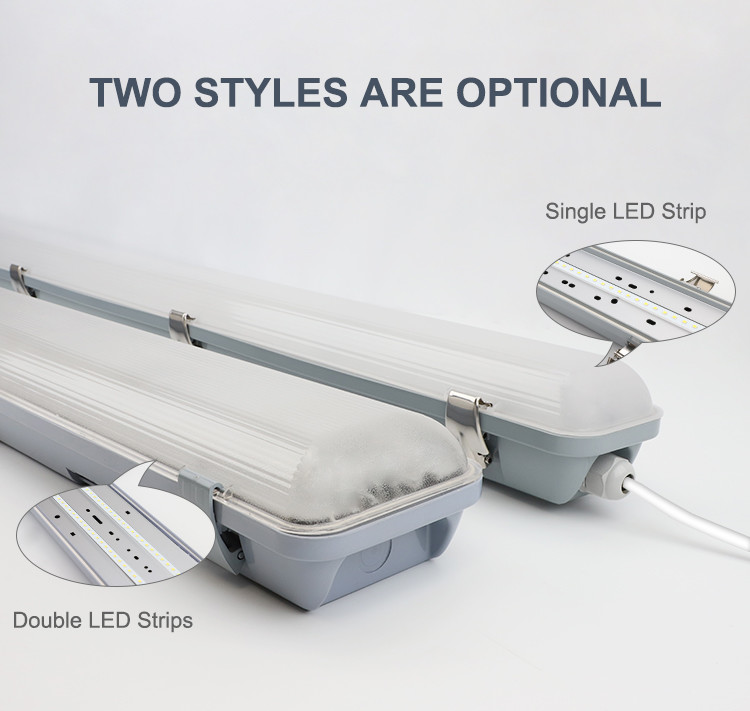 Parking Lots LED Triproof Light 5000K 6000K with 120° Beam Angle