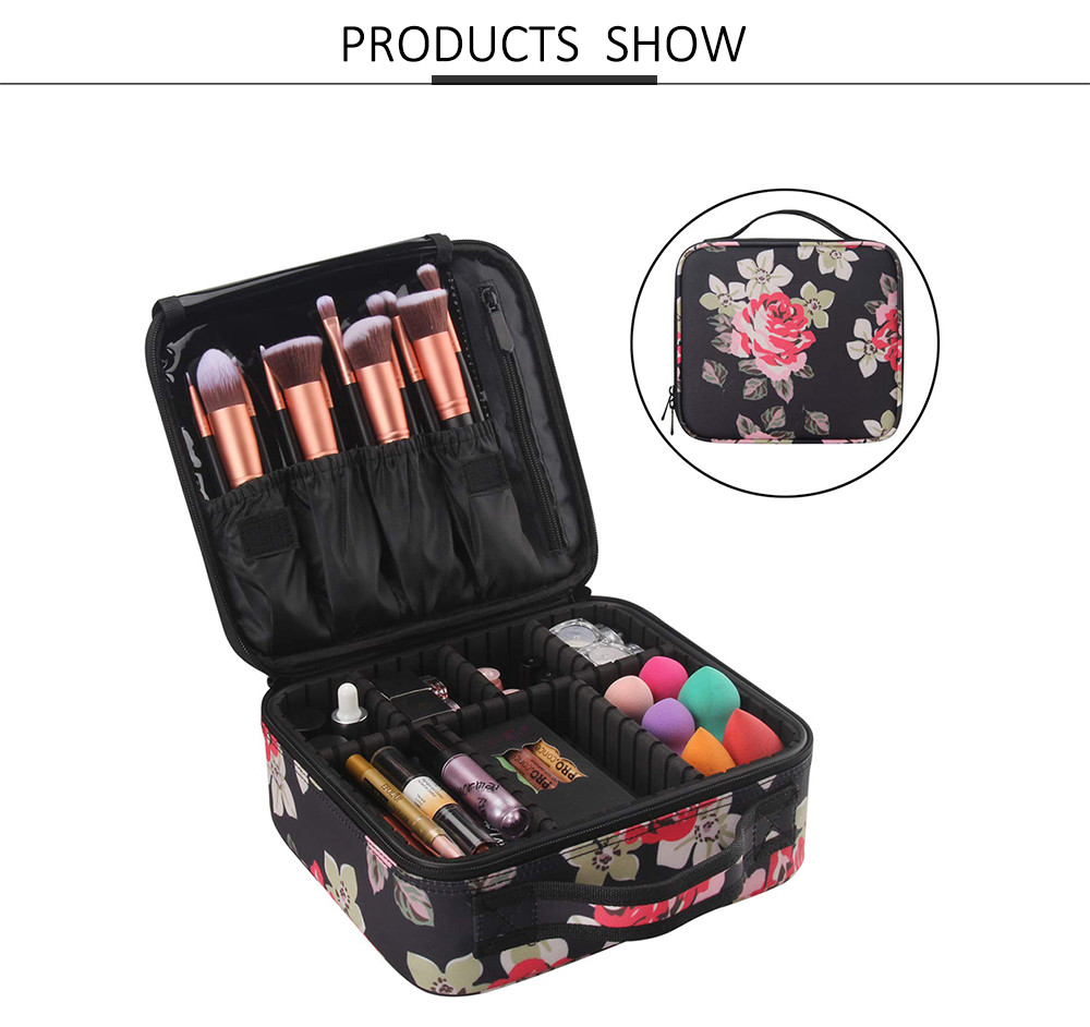 Zipper Closure Cosmetic Travel Organizer Bag For Women