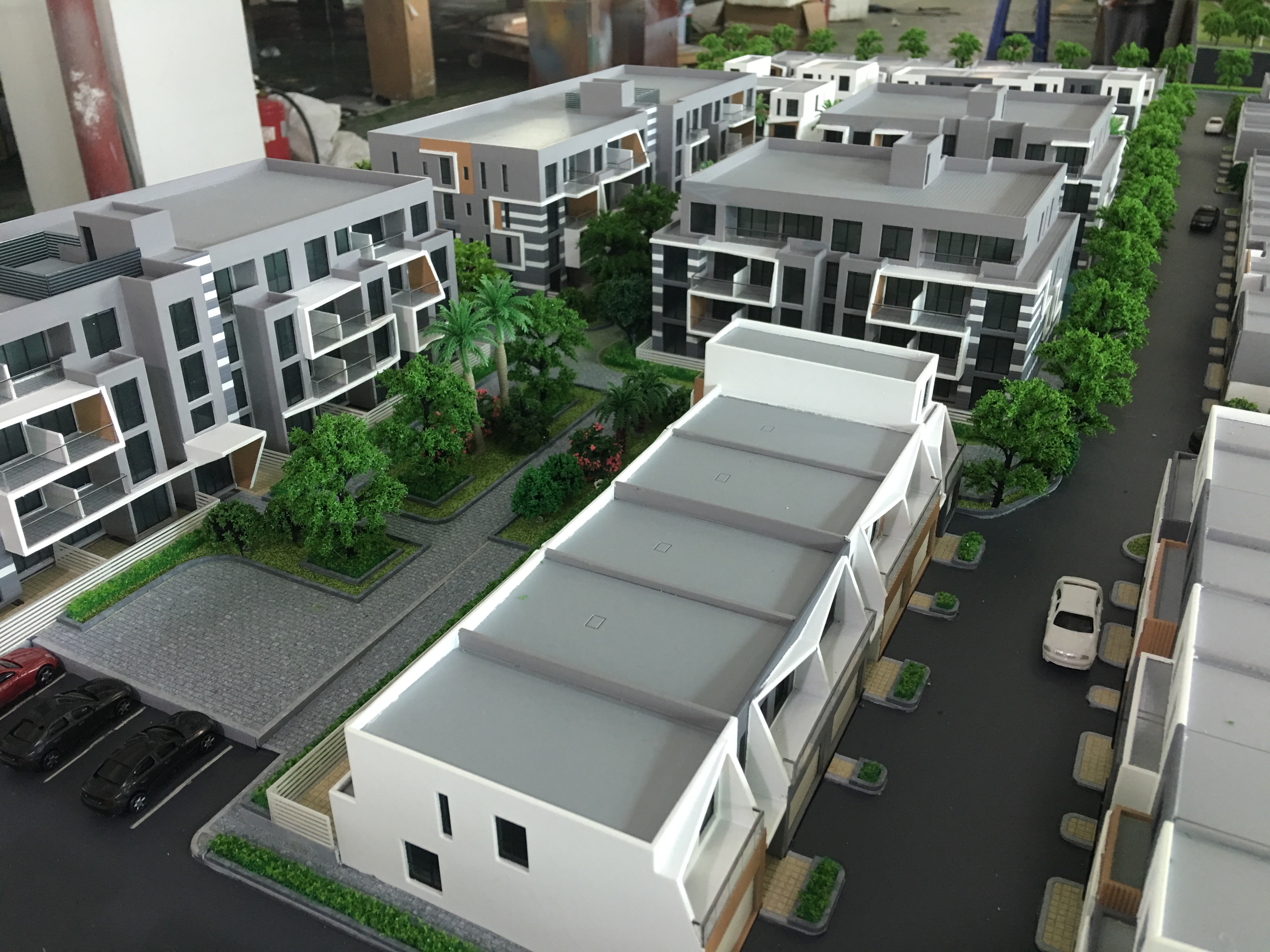 Acrylic Plastic Architecture House Model For Townhouse Displaying 1 / 100 Scale