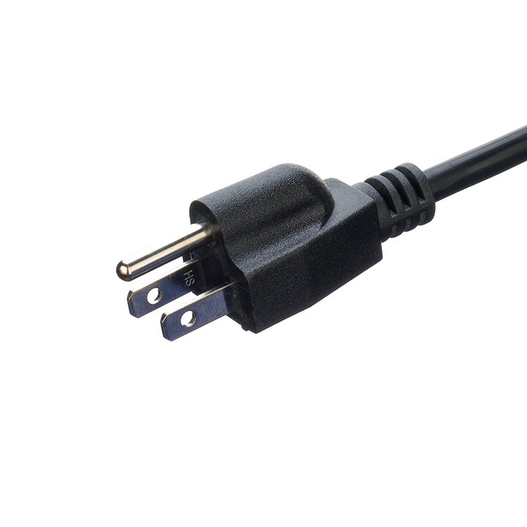 Customized ETL 3 Prong American Power Cord ETL1ft Flat Head Extension Cord PVC Jacket 3X16AWG 7a 125v 2 Prong Figure 8