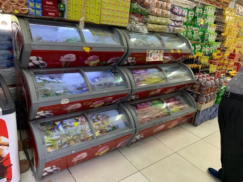 -22 Degree Ice Cream Display Freezer With 3 Cabinet Low Noise