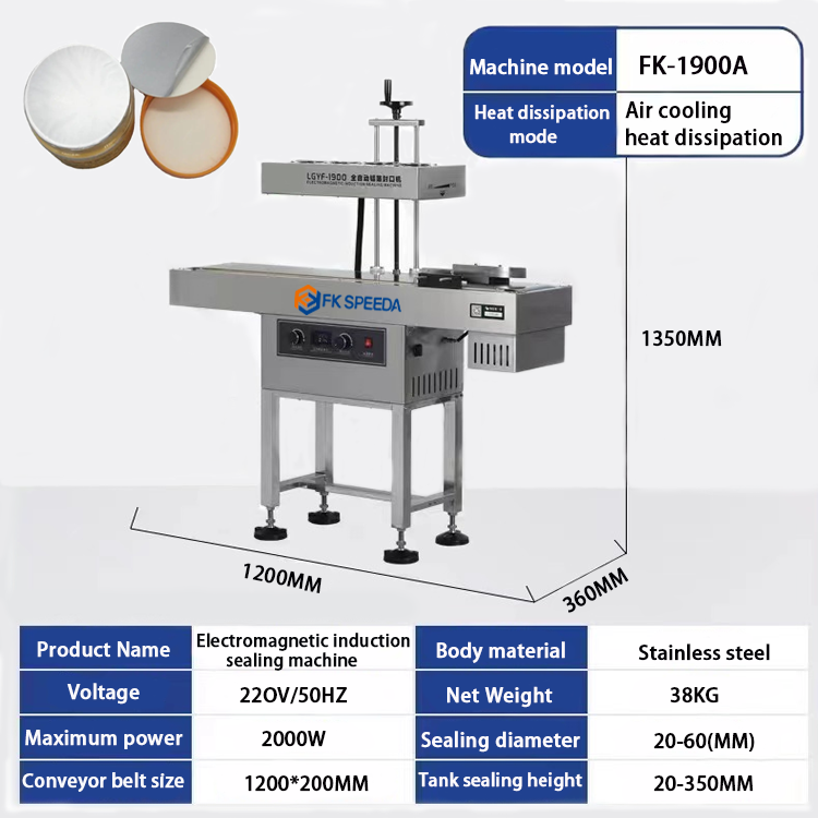 Glass Bottle Small Automatic Induction Aluminum Heat Sealing Machine for Plastic Bottle