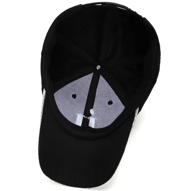 baseball caps and hats men 100% polyester piping running hat custom outdoor sports caps color:white&black size:adjust