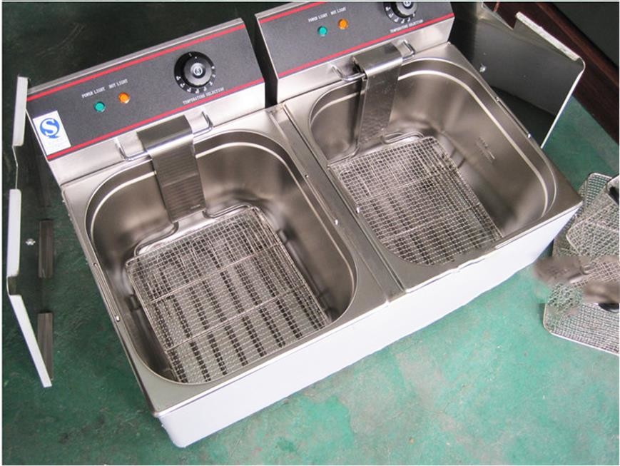 Flat Countertop Commercial Deep Fryer 8L Electric For Fish And Chips