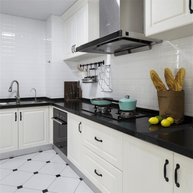 Luxury Wooden Quartz Stone Kitchen Countertop Cabinet Set OEM ODM Customized