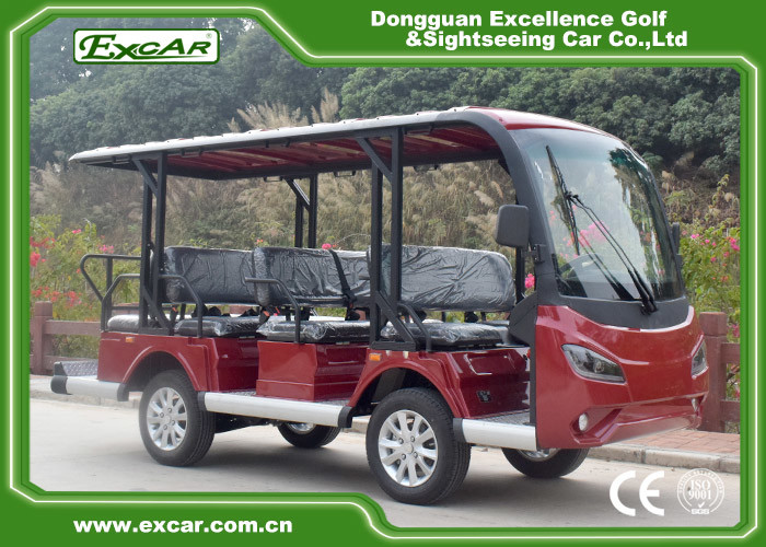 Eco Friendly Electric Tourist Car Black 14 Seats High Frequency Onboard Charger