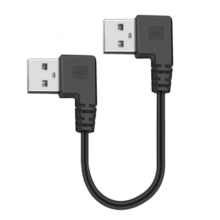 CUSTOM 0.25M 0.3M 90 Degree RIght Angle Male USB to Right Angle Male USB 2.0 Cable