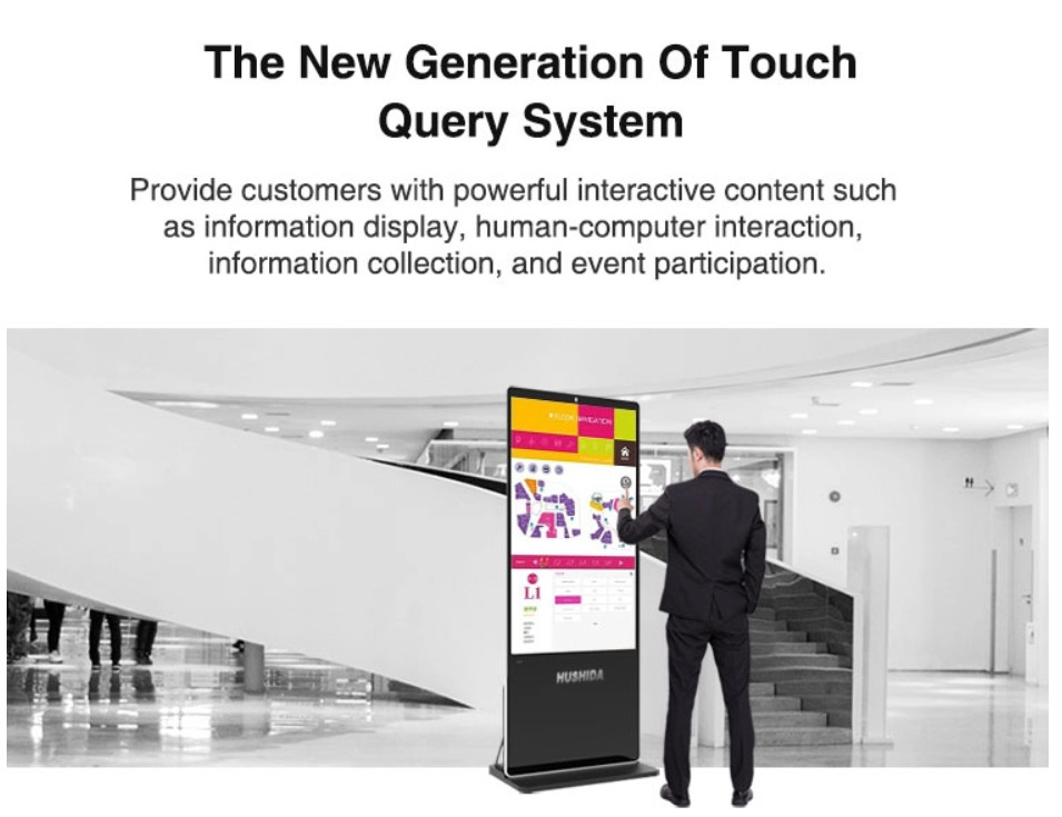 Stand Alone Indoor Digital Signage Loop Video 43 Inch Horizontal Vertical Optional