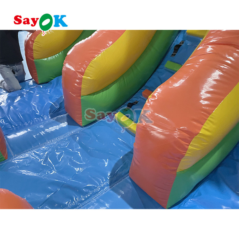 Outdoor Inflatable Slide Simple PVC Inflatable Bouncer Slide Blow Up Commercial Slide With Pond For Kids