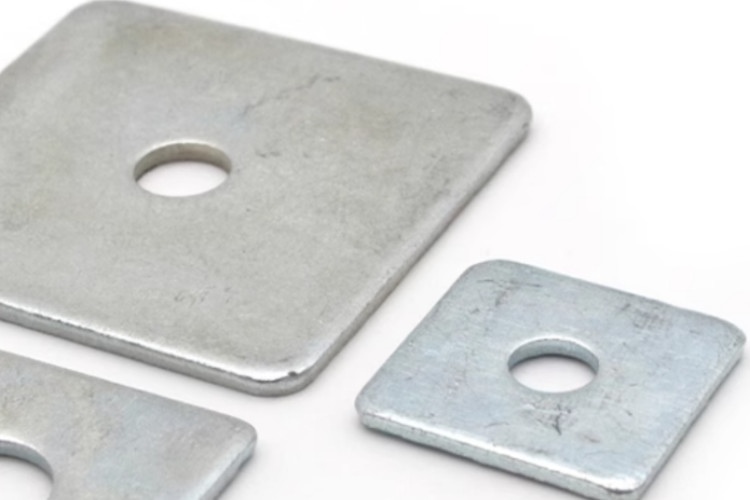 M6 M10 Carbon steel Galvanized washer Customized Zinc Plating white Blue square washer