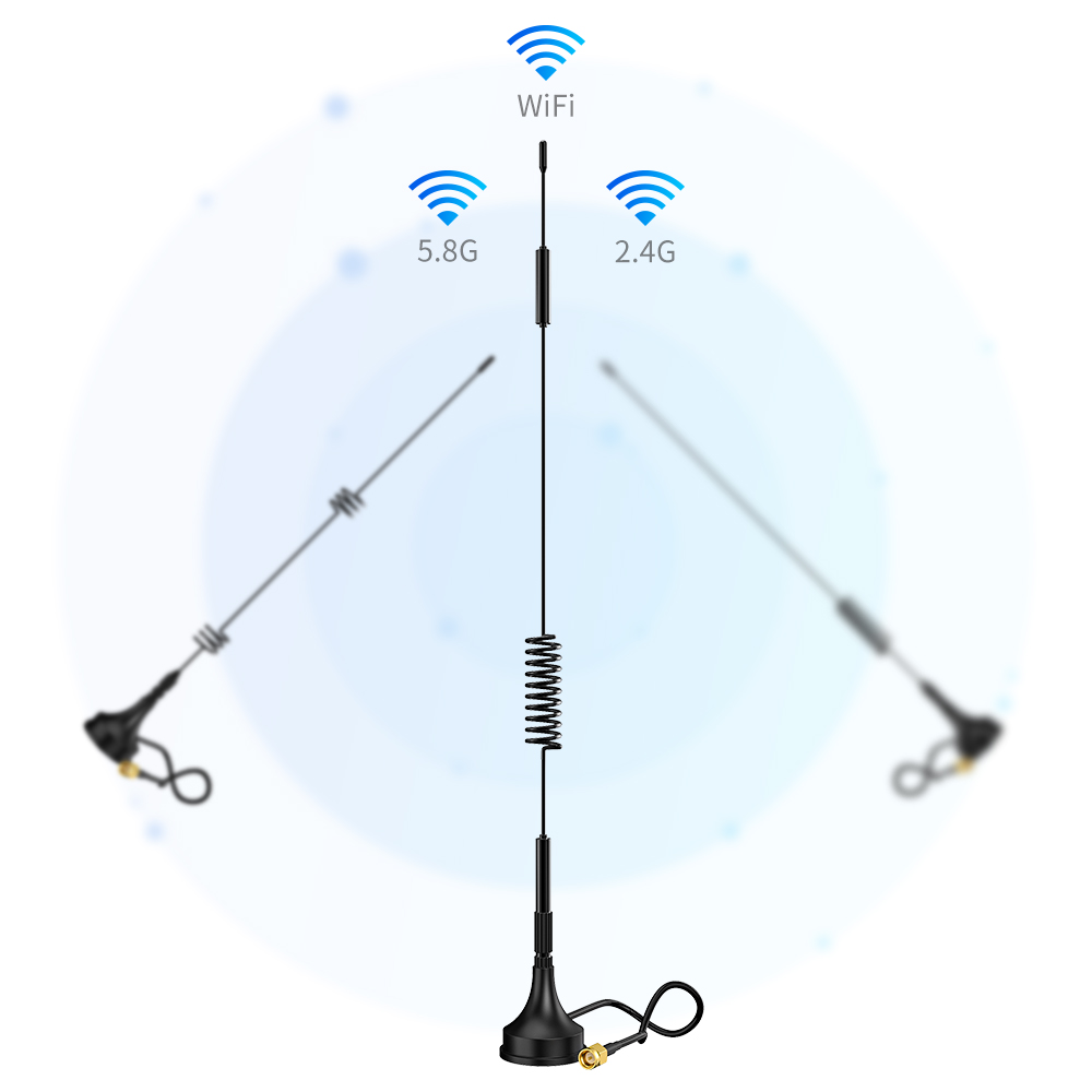 Dual Band Mimo Loop Mounted Outdoor Magnetic Antenna for GPRS Gsm 5ghz Wifi 3G 5G 4G
