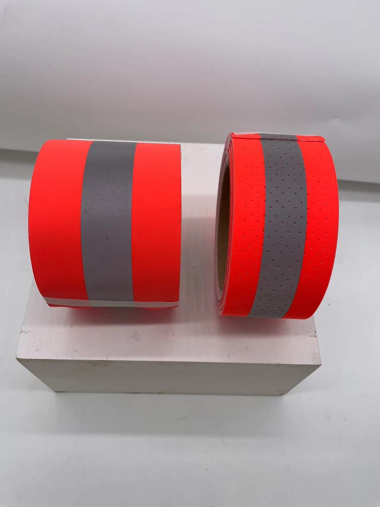 Silver Orange Flame Retardant Reflective Tape 5cm / 7.5cm Width For Safety Wear