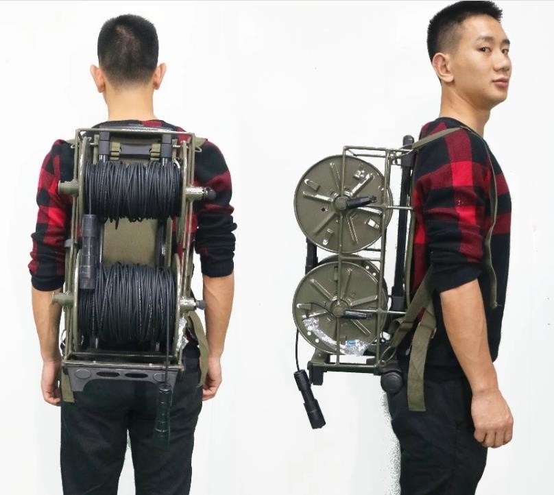 Outside Fiber Cable Assembly , Mental Retractable Fiber Optic Cable Reels