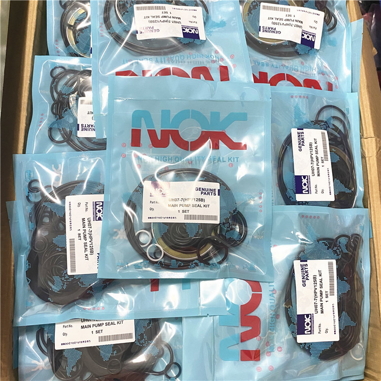 Rubber UH07 7 HPV125 Hydraulic Main Pump Seal Kit Control Valve Boom Cylinder Seal Kit