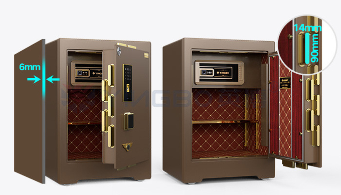 Dual Alarm Solid Steel Commercial Safe Box Bank Grade Biometric Fingerprint Lock 4 open ways