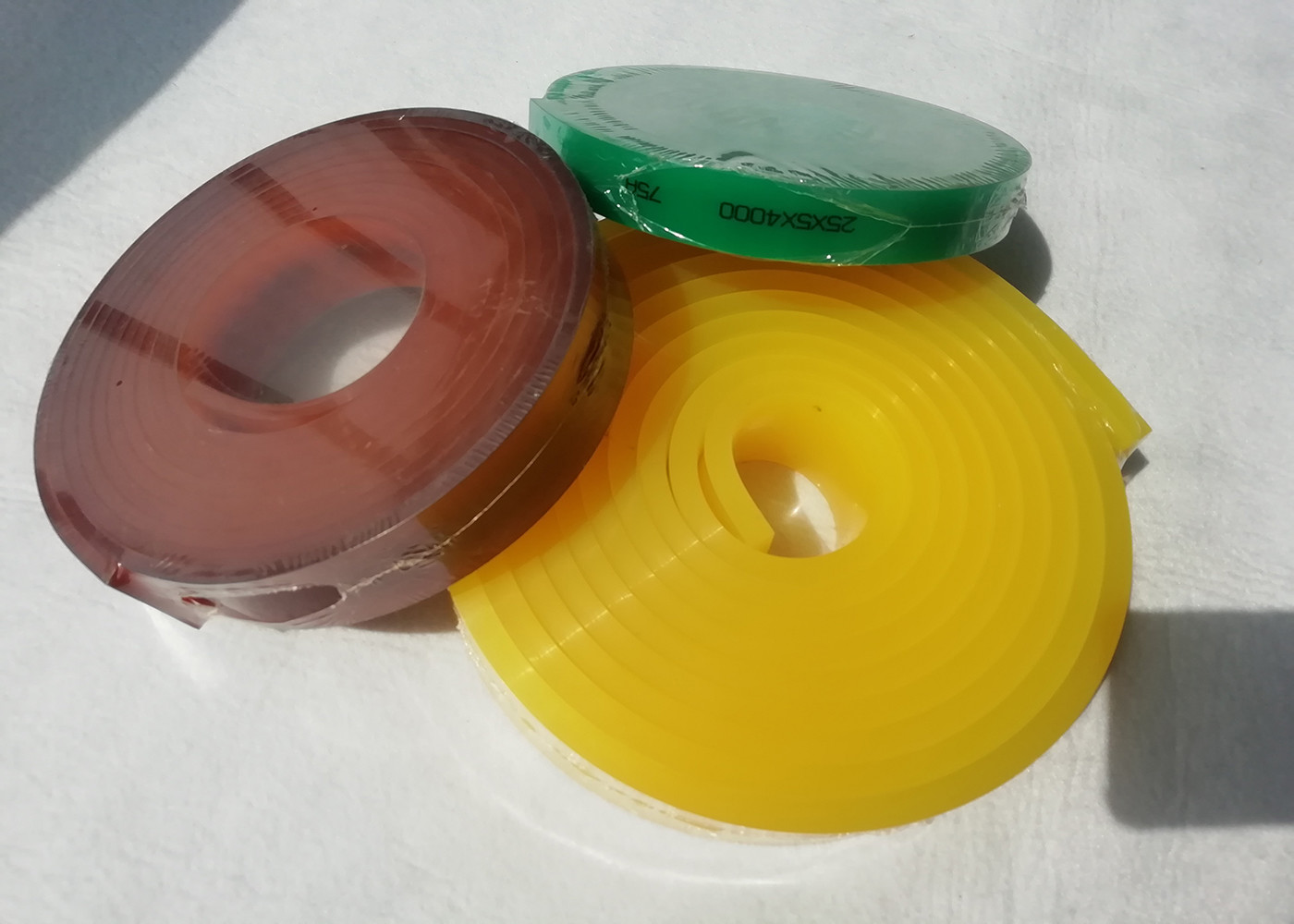 Scraper Yellow Roll 80A Screen Printing Squeegee PU Material 50*9