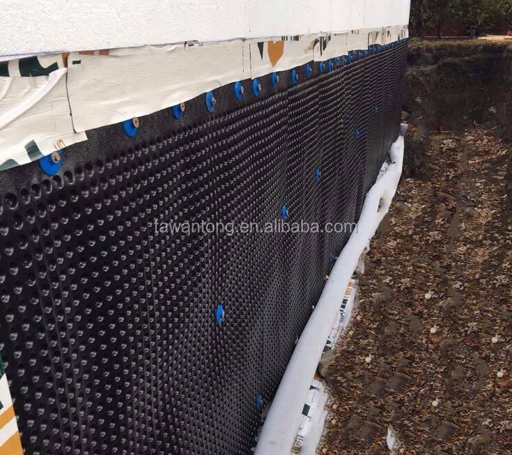 Construction Blue HDPE Board 10mm Drainage Cell with CE/ISO9001/ISO14001 Certifications
