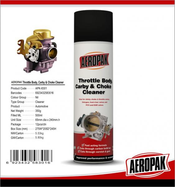 Quality 450ml Car Cleaning Products  , Carburetor Cleaner Spray For Pvc Valve Grease for sale