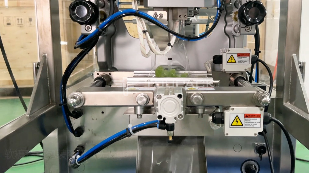 Fully Automatic Gummy Candy Packaging Machines Soft Jelly Fruit Chews Sweets VFFS Back Seal Packing Machine