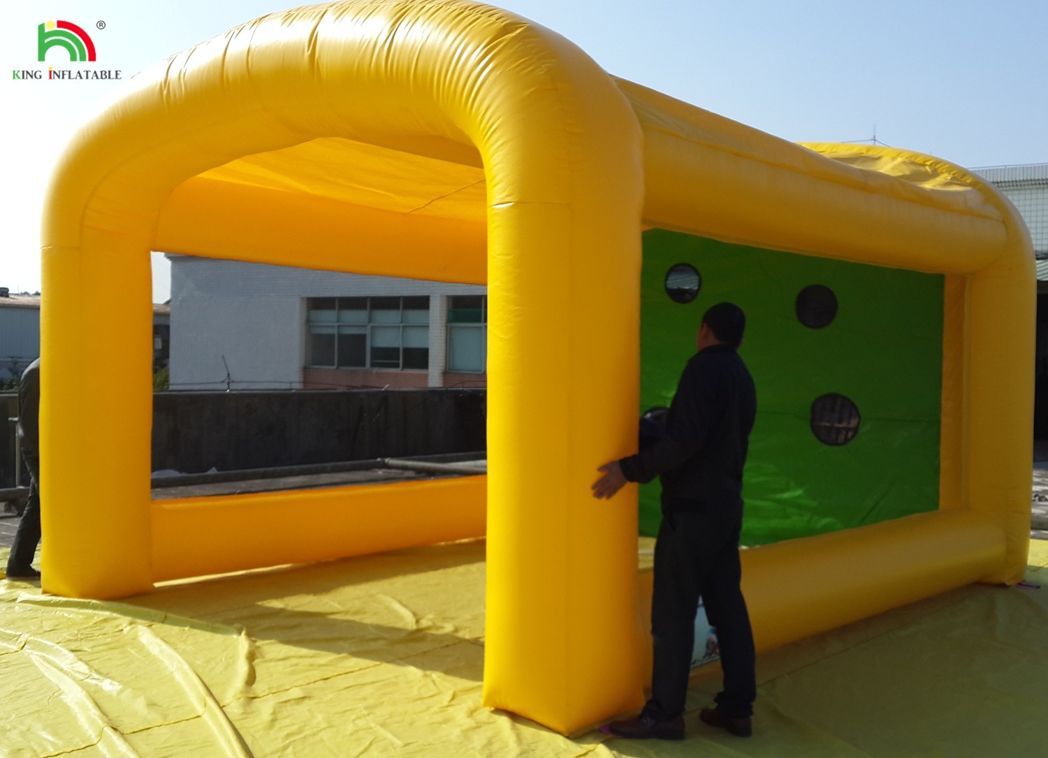 Soccer Shoot Out Game Good Price Commercial Durable Inflatable Football Goal