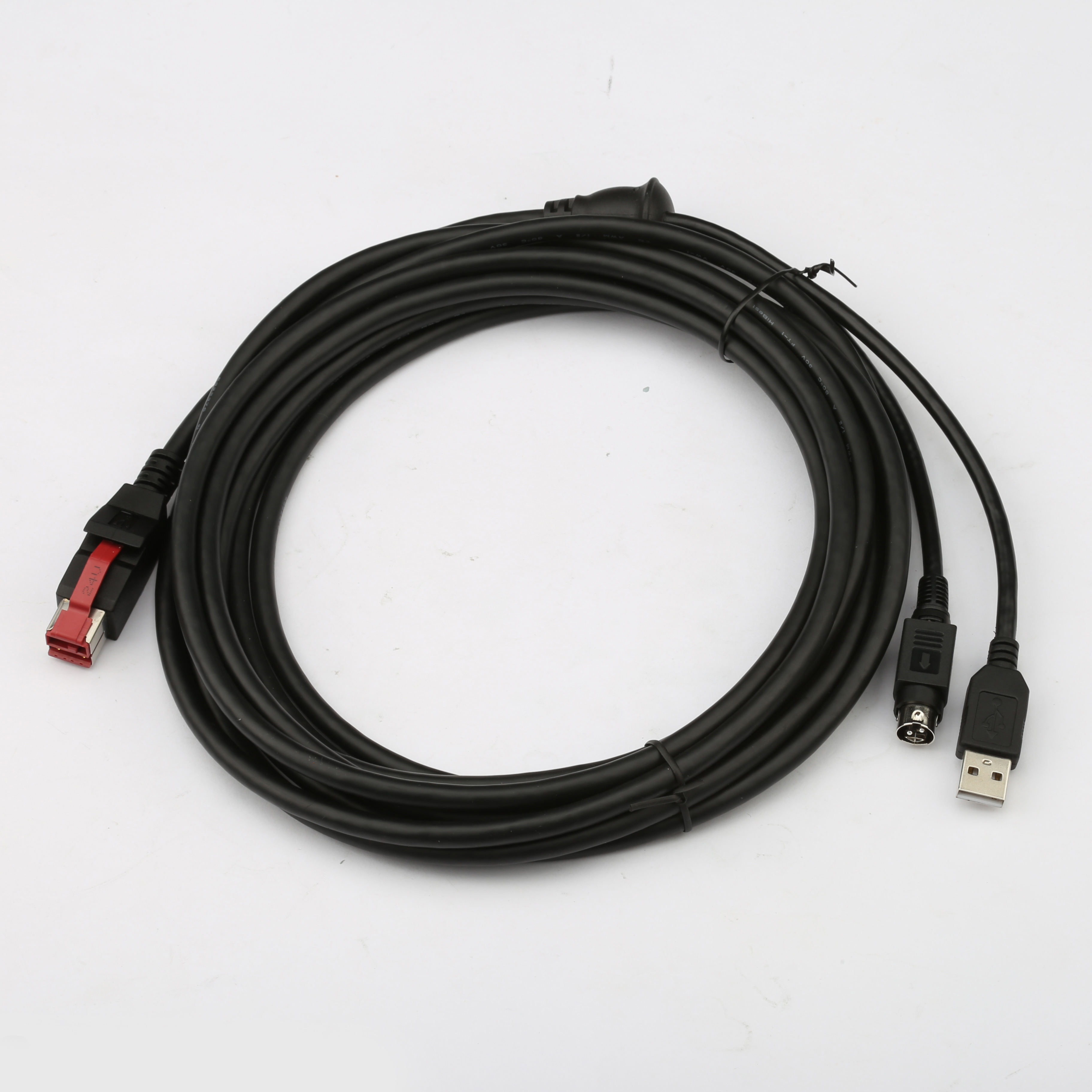 12V 24V Powered USB Printer Cable 12V To 2X48P 1M-5M UL20276