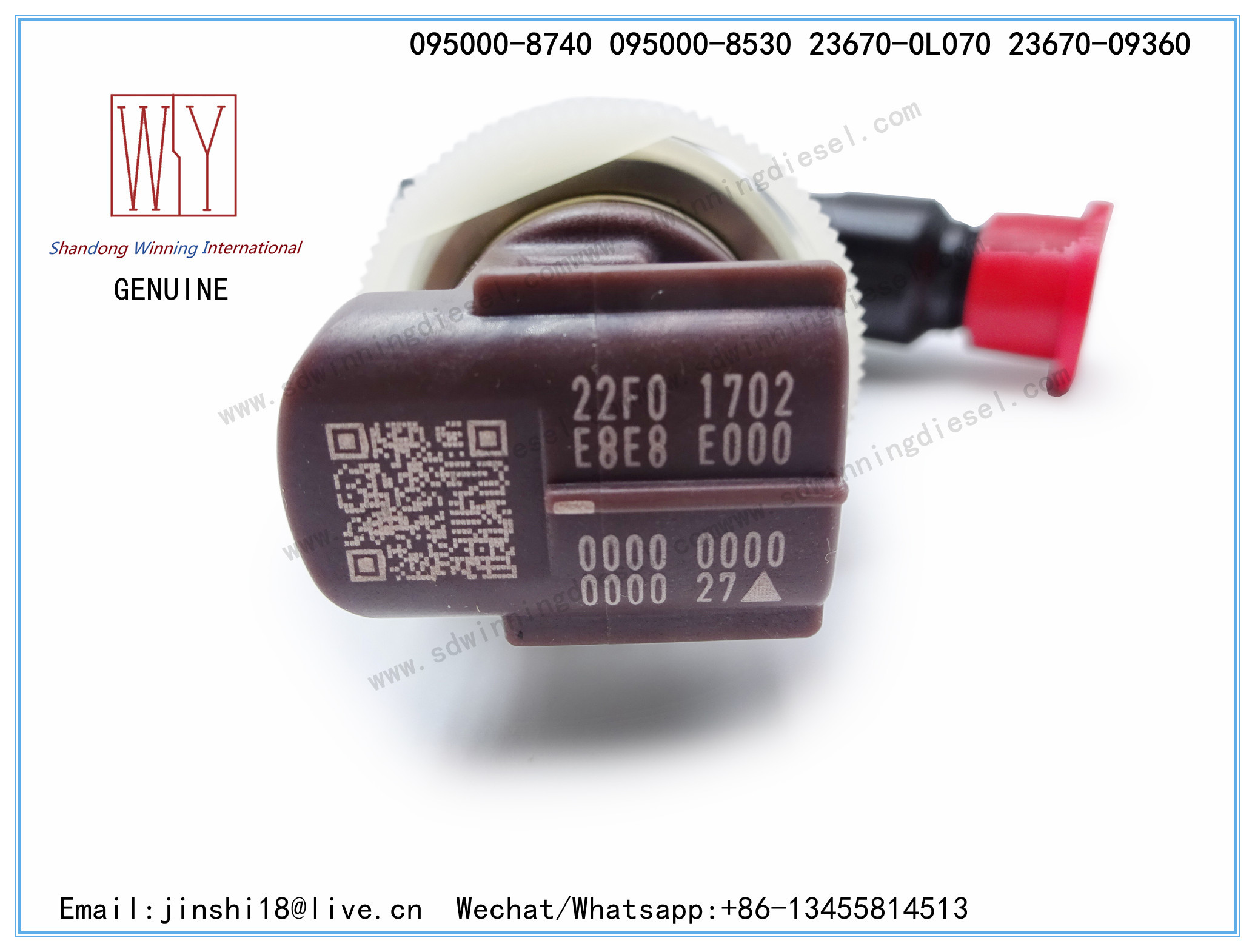 DENSO GENUINE AND BRAND NEW COMMON RAIL FUEL INJECTOR 095000-8740, 095000-8530, 23670-0L070, 23670-09360 FOR TOYOTA HILU