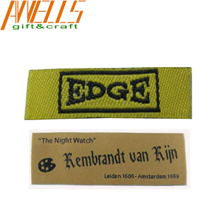 Heat Laser Cut Custom Woven Patches Dry Cleanable Fashionable Design