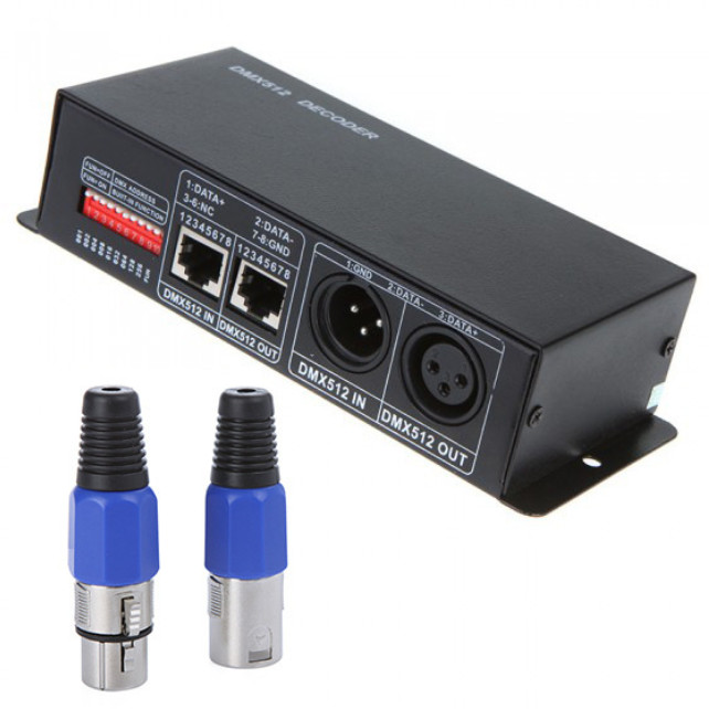 DMX512 LED Tape Dmx Decoder 3 Channel RGB 4 Channel RGBW With CE Certified
